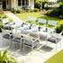Outdoor Dining Set 9PCS Aluminum Extendable Table Chairs Patio Furniture