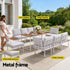Gardeon 8 Seater Outdoor Dining Sofa Set with WPC Side Tables Patio Furniture White