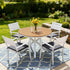 Outdoor Dining Set 5 Piece Aluminum WPC Tabletop Patio Furniture