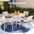 Outdoor Dining Set 5 Piece Aluminum WPC Tabletop Patio Furniture