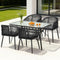 5PC Outdoor Dining Set Table and Chairs Garden Patio Furniture Bistro Set Black