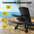 Gardeon Sun Lounge Lounger Table and Chairs Beach Chair HDPE Patio Outdoor Furniture Wheels Black