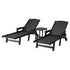 Gardeon Sun Lounge Lounger Beach Chair HDPE Patio Outdoor Furniture with Wheels Black