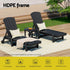 Gardeon Sun Lounge Beach Chair HDPE Adirondack Lounger Patio Outdoor Furniture with Wheels Black
