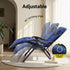 Sun Lounge Lounger Folding Camping Zero Gravity Chair Outdoor Furniture XL Blue