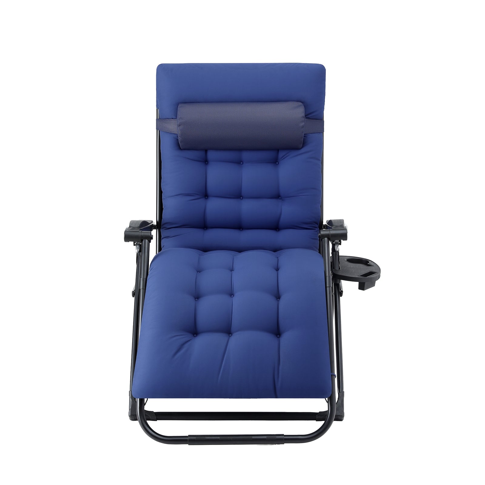 Sun Lounge Lounger Folding Camping Zero Gravity Chair Outdoor Furniture XL Blue