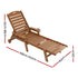 Sun Lounge Lounger Beach Chair HDPE Patio Outdoor Furniture with Wheels Brown