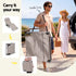 Gardeon Sun Lounger 5 Position Folding Tanning Chair with Face Hole Khaki