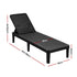 Gardeon Sun Lounge Adjustable Lounger Patio Outdoor Furniture Lightweight Black