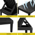 Gardeon Sun Lounge Adjustable Lounger Patio Outdoor Furniture Lightweight Black