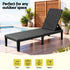 Gardeon Sun Lounge Adjustable Lounger Patio Outdoor Furniture Lightweight Black