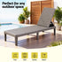 Gardeon Sun Lounge Adjustable Lounger Patio Outdoor Furniture Lightweight Brown