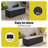 Gardeon 2PC Sun Lounger PE Rattan Recliners with Cup Holder Cushion Rain Cover