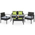 Gardeon Outdoor Sofa Set Wicker Lounge Setting Table and Chairs Patio Furniture