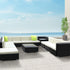 12‑Piece Outdoor Furniture Set – PE Wicker, Aluminium Frame, Beige Cushions