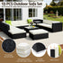 Outdoor PE Wicker Sofa Lounge Set Aluminium Patio Furniture Beige