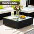 Outdoor PE Wicker Sofa Lounge Set Aluminium Patio Furniture Beige