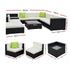 Outdoor Rattan Sofa Set Aluminium Frame Wicker Corner Sectional Patio Furniture