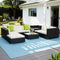 Outdoor Rattan Sofa Set Aluminium Frame Wicker Corner Sectional Patio Furniture