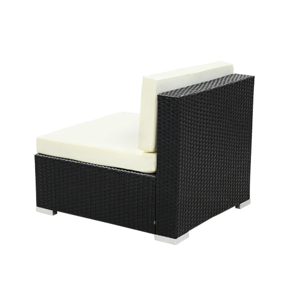3PC  Outdoor Furniture Sofa Set Wicker Rattan Garden Lounge Chair Setting
