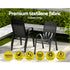 2PC Outdoor Dining Chairs Stackable Lounge Chair Patio Furniture Black