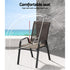 6PC Outdoor Dining Chairs Stackable Lounge Chair Patio Furniture Brown