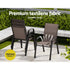 6PC Outdoor Dining Chairs Stackable Lounge Chair Patio Furniture Brown