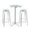 3-Piece Outdoor Bar Set Bistro Table Stools Adjustable Round Cafe
