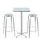 3-Piece Outdoor Bar Set Bistro Table Stools Adjustable Square Cafe