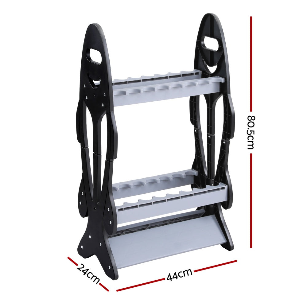 Fishing Rod Holder 16 Storage Rack Fishing Pole Stand Garage Organizer Holds