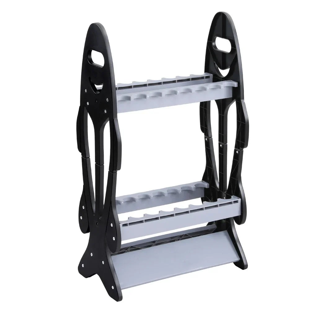Fishing Rod Holder 16 Storage Rack Fishing Pole Stand Garage Organizer Holds