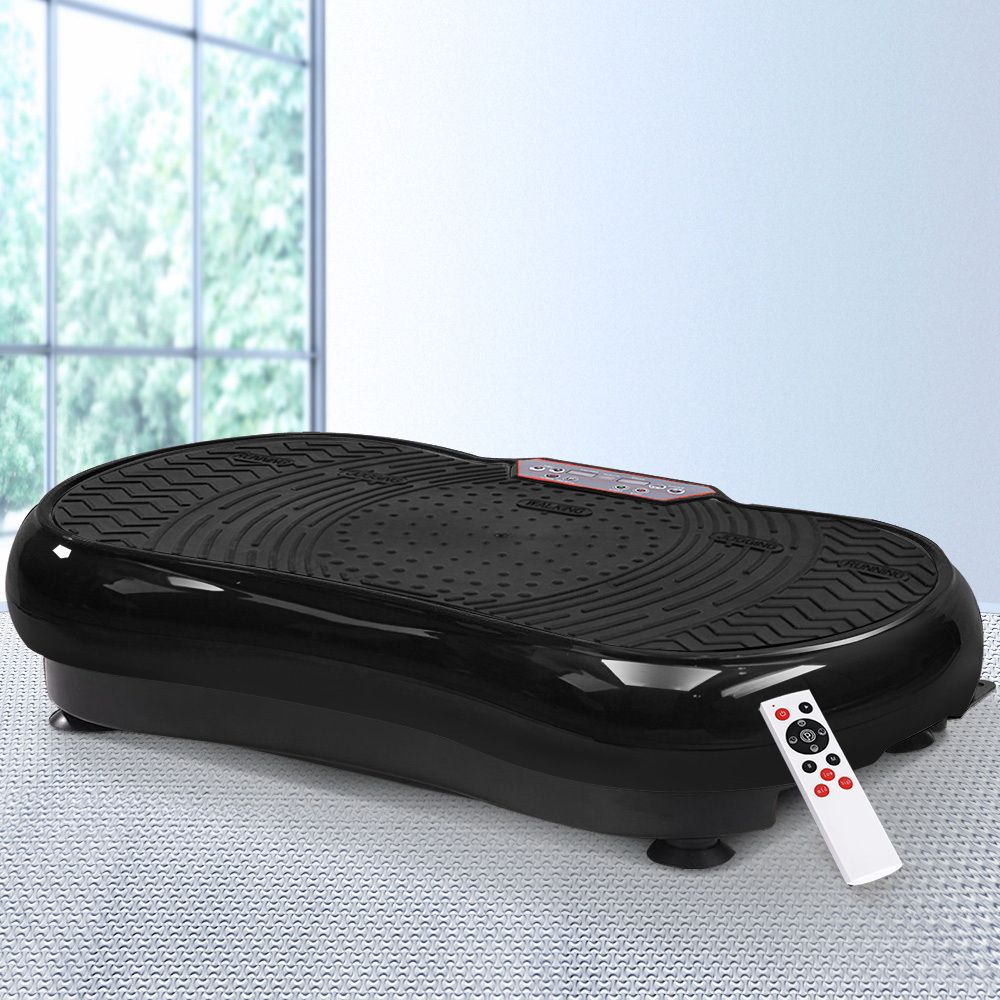 Vibration Platform Machine 99 Speed 180kg Capacity with Bands Black