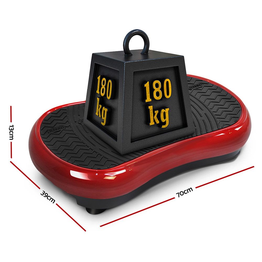 Vibration Machine – 99 Speeds, Dual‑Belt Motor, 180kg Capacity, Maroon Dark Red