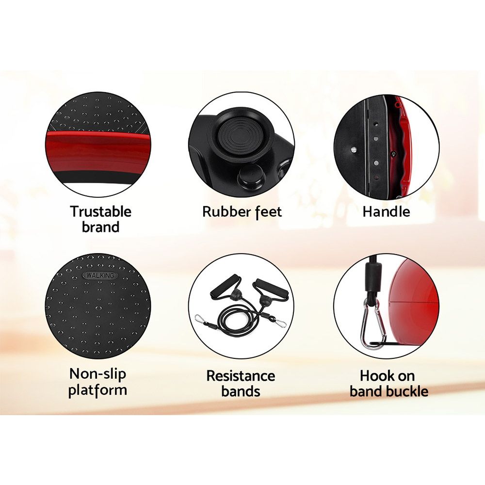 Vibration Machine – 99 Speeds, Dual‑Belt Motor, 180kg Capacity, Maroon Dark Red
