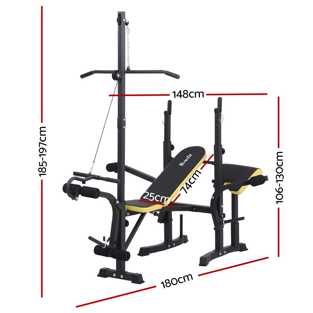 Everfit  Weight Bench 14in1 Press Multi-Station Fitness Home Gym Equipment