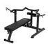 Chest Press Machine Home Gym Equipment Folding Workout Bench with Independent Arms Black
