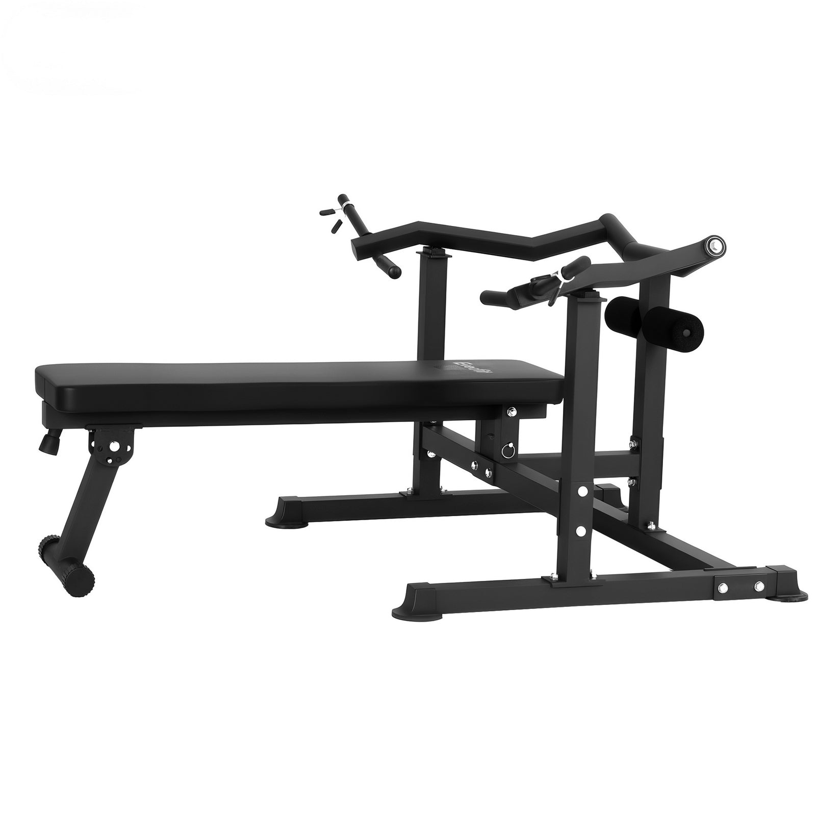 Chest Press Machine Home Gym Equipment Folding Workout Bench with Independent Arms Black