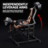 Chest Press Machine Home Gym Equipment Folding Workout Bench with Independent Arms Black