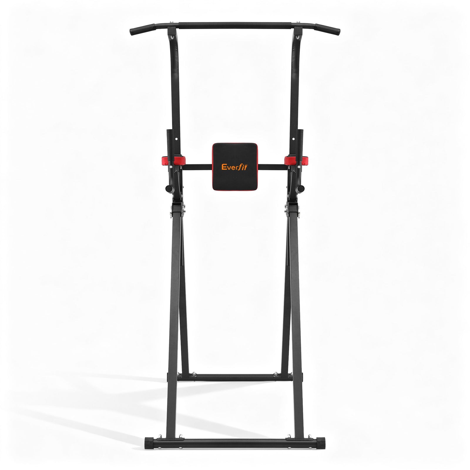 Chin Up Tower Pull Up Station Adjustable Dip Station Folding Home Gym Black