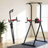Chin Up Tower Pull Up Station Adjustable Dip Station Folding Home Gym Black