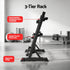 Dumbbell Rack 3-Tier Heavy Duty Weight Storage for Home Gym 300kg Capacity Black