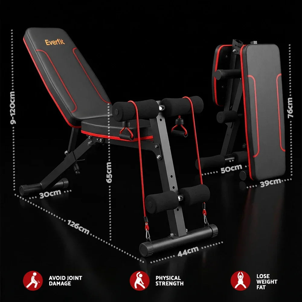 Adjustable FID Weight Bench 6-Position Incline Decline 150kg Capacity