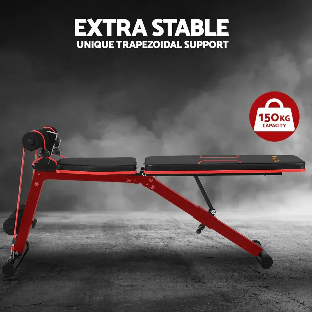Adjustable FID Weight Bench 6-Position Incline Decline 150kg Capacity