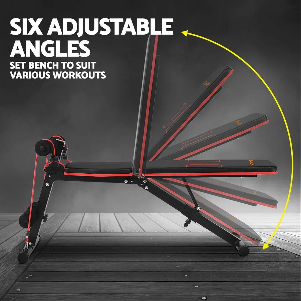 Adjustable FID Weight Bench 6-Position Incline Decline 150kg Capacity