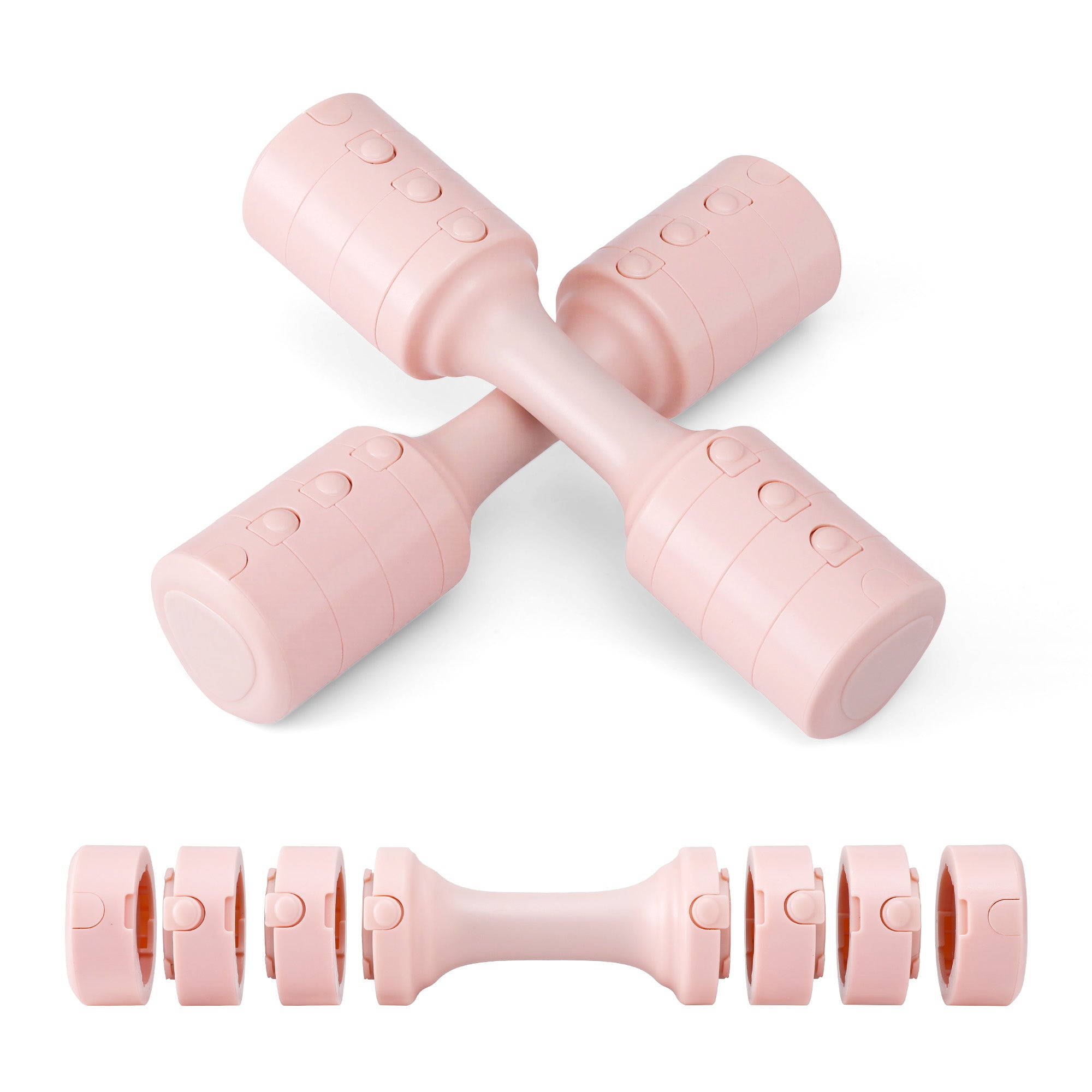 2x2.5kg Adjustable Dumbbell Set Weights Set 4-in-1 Home Gym Workout Strength Training