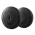 2x5kg Rubber Coated Weight Plates 31mm Barbell Home Gym Set