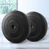 2x5kg Rubber Coated Weight Plates 31mm Barbell Home Gym Set