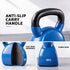 Everfit 16kg Kettlebell Cast Iron Neoprene Coated Flat Base Home Gym Blue