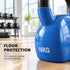 Everfit 16kg Kettlebell Cast Iron Neoprene Coated Flat Base Home Gym Blue
