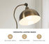 Floor Lamps Standing Lamp Metal Frame Bronze-finish